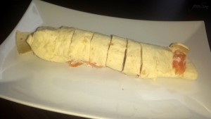 Lachs-Wraps schneiden