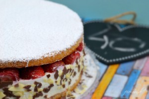Käse-Sahne-Erdbeer-Traum - Papas Geburtstagstorte lecker Papa Geb.