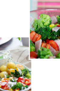 Brokkolisalat mit Rosmarinkartoffeln ist ein super leckerer Sommersalt. Brokkoli als Salat schmeckt super lecker und ist auch noch sehr gesund.  #feierSun #feierSunFood #SummerSalad #SommerSalat