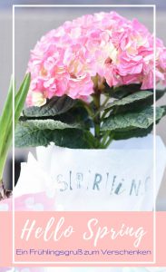 Hallo Spring - ein Fruehlingsgruss zum Verschenken oder selber behalten. Ein einfaches und schnelles Mitbringsel. Hallo lieber Frühling. Bleib gern bei uns.