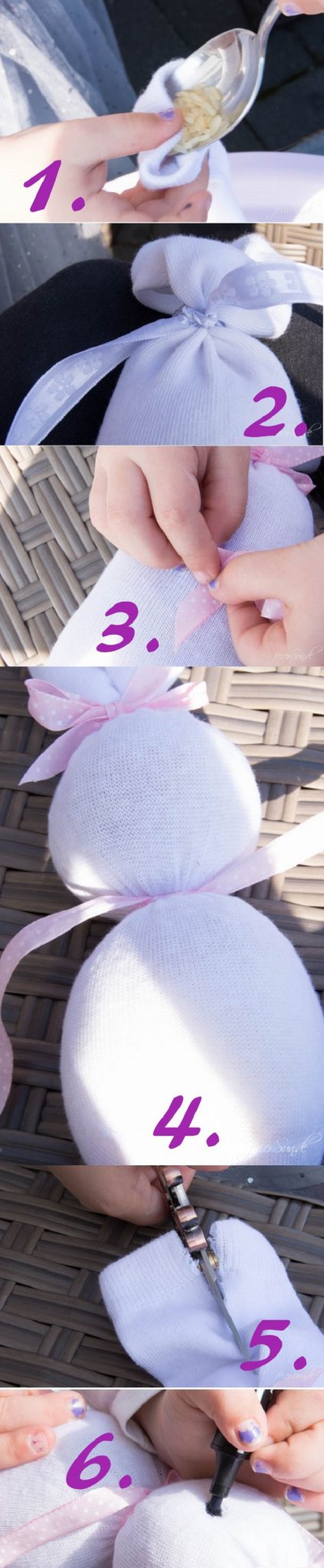 Der Osterhase ist in diesem Jahr eine verdammt coole Socke! Ein super schelles DIY um aus traurigen Einzelsocken super suesse Osterhasen zu basteln. Mit Kurzanleitung zum Download