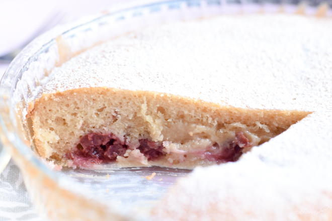 Kirschkuchen aus dem Himmel. Denn im Himmel muss es Kuchen geben. Ein super einfaches Grund-Rezept für jeden Obstkuchen und Muffins.