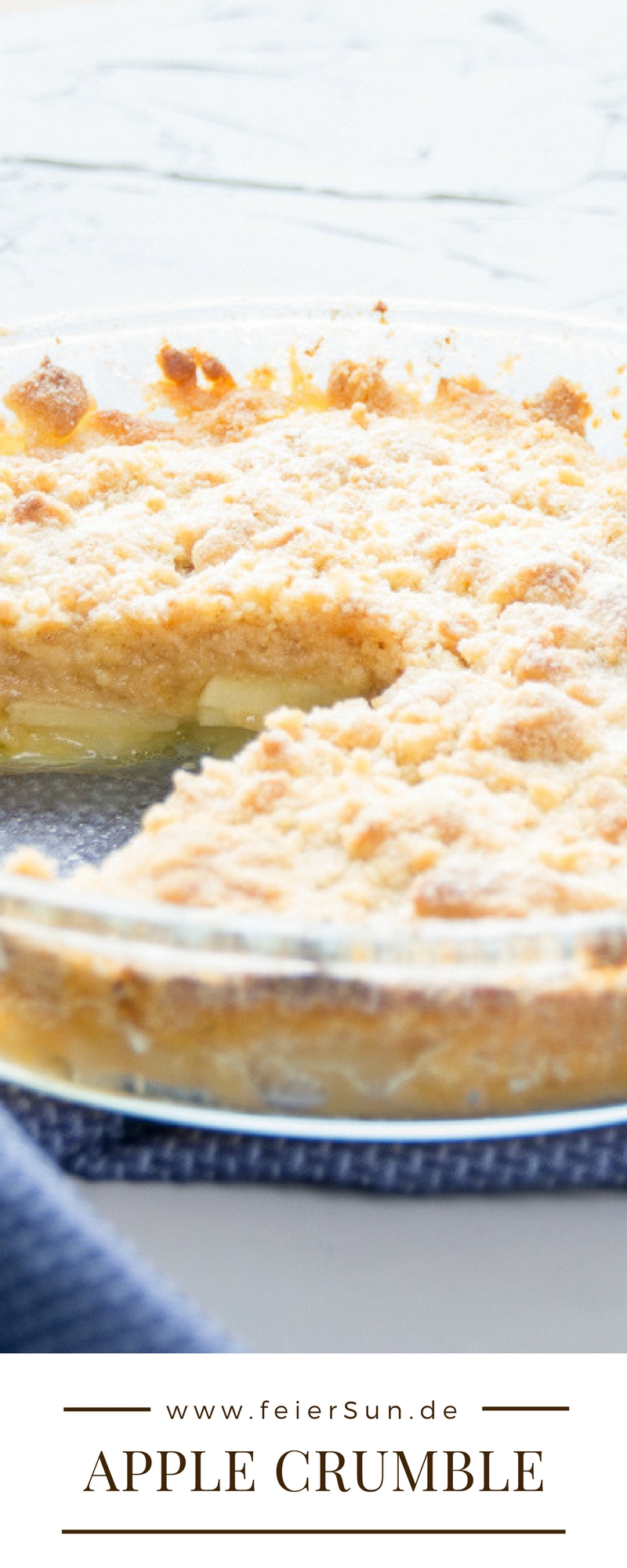 Auf feierSun.de gibt es heute (m)ein Rezept für warmen ApPLe CRuMbLE. Perfekt zwischen Spätsommer & Herbst. #AppleCrumble