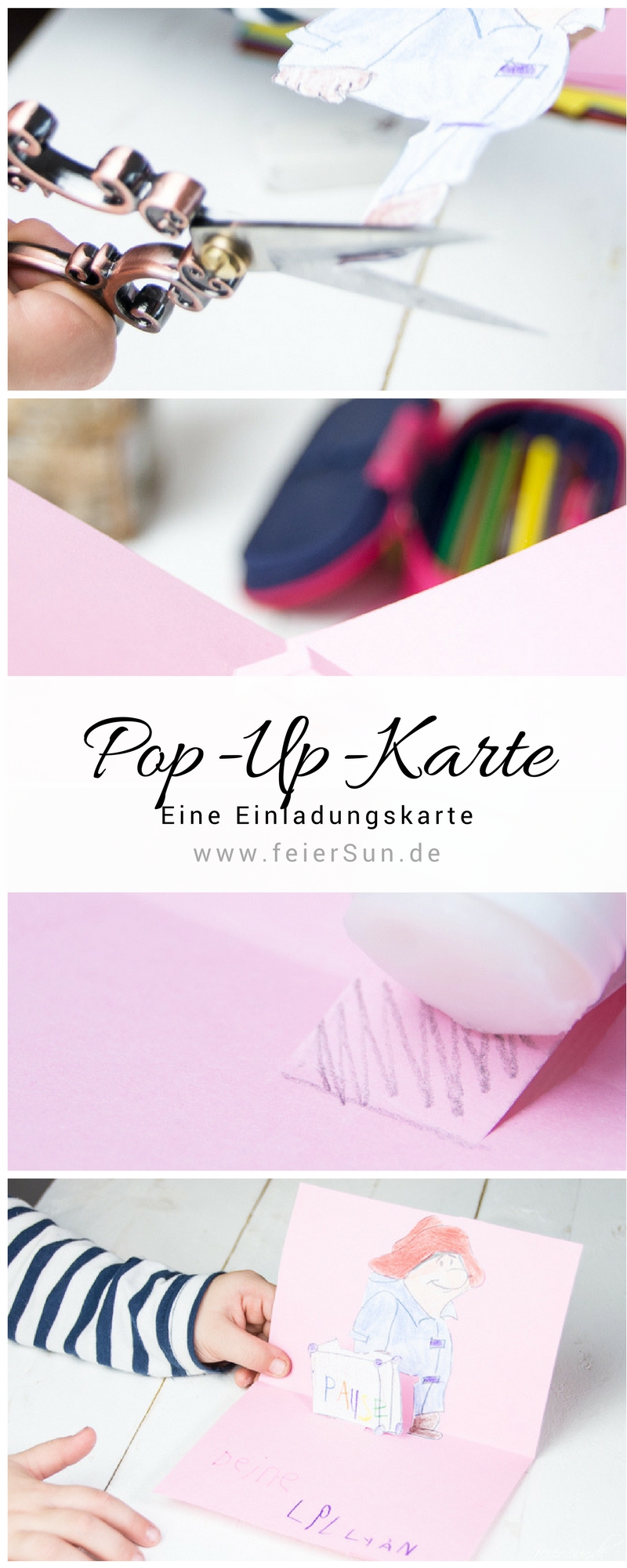 Ein super einfaches DiY für eine Pop-Up-Karte als Einladung zur AuSzEit mit Paddington 2. Basteln mit Kindern für den neuen spannenden Film // Familienzeit auf feierSun.de