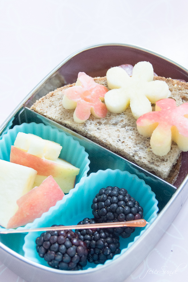 Du brauchst gesunde Inspiration dafür, was Du dem Kind in die #Lunchbox packst, damit es den Inhalt der #Brotdose auch isst? Dann hab ich hier viele Ideen, die auch wirklich gegessen werden. Das kommt bei uns rein und so isst auch Dein Kind seine #Brotbox leer! #Schule #KiGa #Kindergarten #gesundesEssen #Frühstück auf feierSun.de