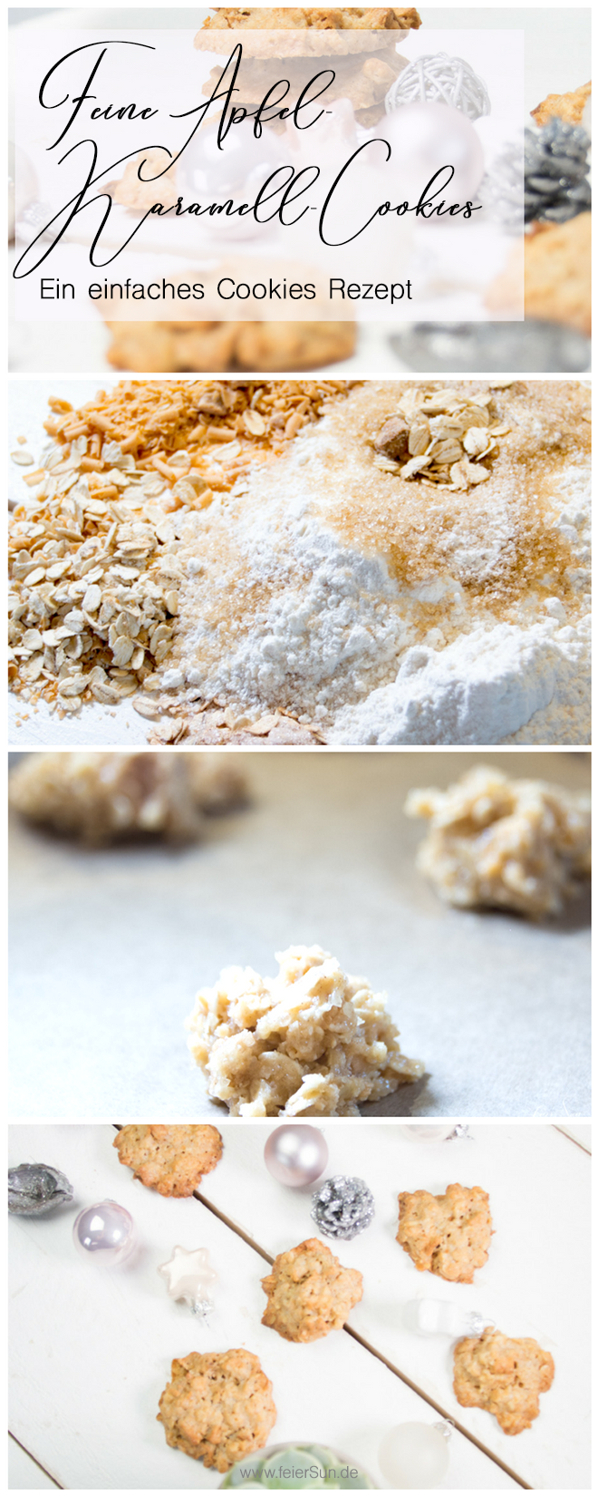 Aus meiner #Weihnachtsbäckerei: Mein einfaches Cookies Rezept für die besten Apfel-Karamell-Cookies und Gedanken über das Backen mit Kind // #feierSun #Backen #Weihnachten #Cookies #BackenmitKindern