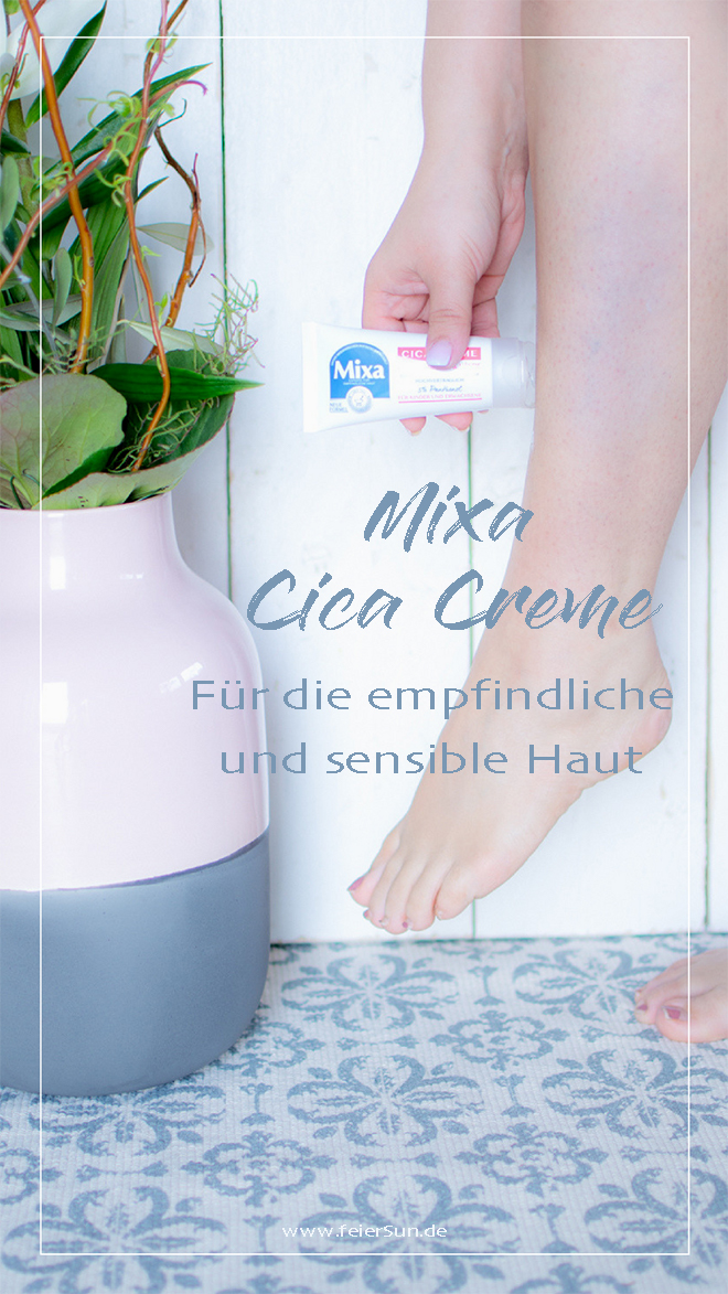 Die Haut wird eingecremt mit der MiXA Cica Creme. 