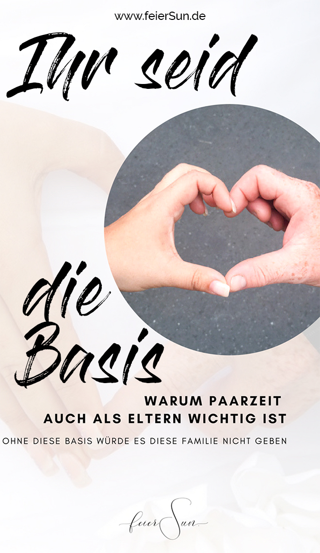 Braut und Bräutigam formen aus ihren Händen ein Herz - zwei Menschen werden eins. Wir sind die Basis - Warum Paarzeit auch als Eltern wichtig ist.