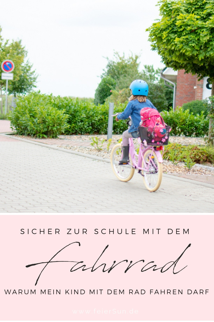 Elter-Taxis adé |Sicherer Schulweg mit dem Fahrrad zur Schule fahren darf mein Kind auch schon in der Grundschule. Entgegen allem Diskussionsstoff erlaube ich es meinem Kind, denn keine Schule darf ein Verbot dagegen aussprechen. Auch ohne Fahrradprüfung. Sicherheit und ein Verständnis für den Straßenverkehr bekommt man durch Praxis. Die haben wir seit Jahren.  #feierSun #feierSunSchulkind #Schulkind #Schulweg #Fahrrad #SichererSchulweg