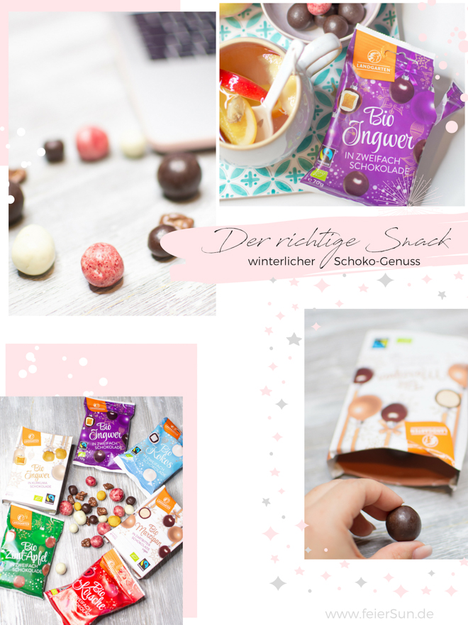 |ᵂᴱᴿᴮᵁᴺᴳ| Du willst nicht verzichten und trotzdem richtig snacken? Dann hab ich 5 Tipps für den kleinen Hunger für zwischendurch für dich. Der winterliche Schoko-Genuss. Bio-Snacks von LANDGARTEN. Bio-Snacks seit 1989. Richtig snacken #feierSun #food #landgarten #winteredition