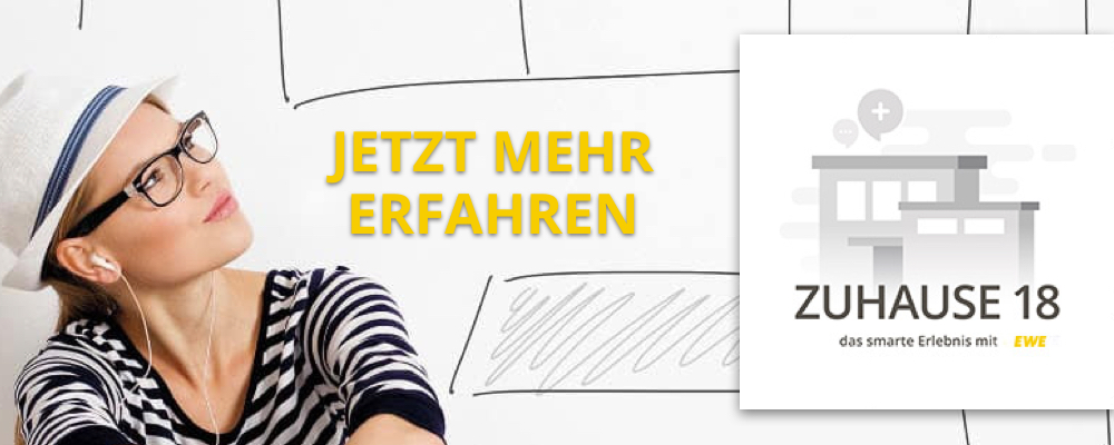 Smartes Wohnen | Mein Besuch im ZUHAUSE 18 von EWE. Wohnen mit EWE, Smart Living, Sicherheit, Verbrauch, Komfort. Sprachsteuerung