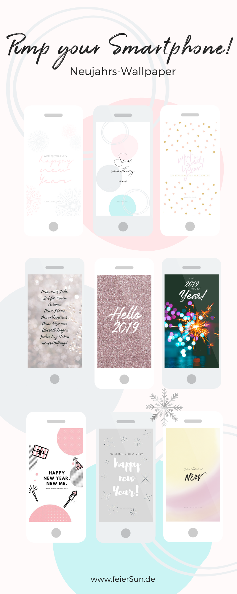 Pimp your Smartphone - kostenlose Hintergrund-Designs für dein Handy. Kostenlose Handyhintergründe für dein Smartphone, iPad oder Tablet. Auch als Desktophintergrund eignen sich viele Designs. kostenlose Neujahrsgrüße einfach downloaden und auf dein Handy oder Tablet laden | #feierSun #feierSunFreebie #feierSunWallpaper