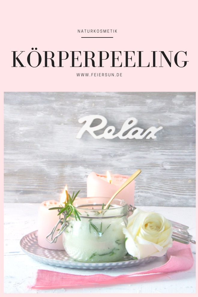 Ein Peeling aus ganz natürlichen Zutaten die du garantiert im haus hast? Perfekt als kleines Geschenk. 
Muttertag, Valentinstag oder einfach so. 

Auszeit, Beautytime und das mit Naturkosmetik und meinem Körperpeeling jeder Zeit. 

| #feierSun #Naturkosmetik #feierSunDiY 