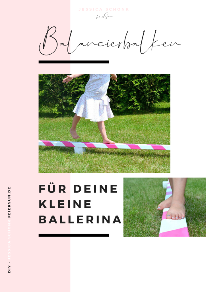 Möchtest du einen total coolen Balancierbalken super einfach selber machen? dann hab ich das perfekte DiY für Dich. Die einfache Anleitung für einen Balancierbalken ist unkompliziert und total variabel. Basteln für Kinder damit sie sich gut bewegen, für die Motorik und Gleichgewichtssinn. Eine einfache Anleitung für ein Spielgerät. | #feierSun #feierSunDIY #BauenfürKinder #Balancierbalken #Diy #Garten #Spielzeug 