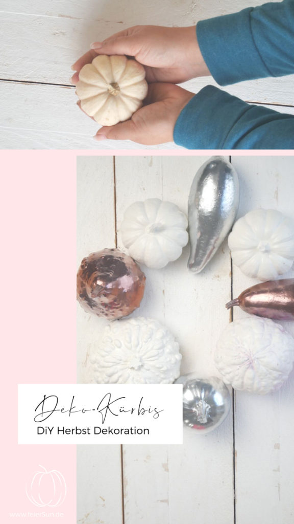 Deko Kürbis | Blitzschnell herbstlich stilvolle Tischdeko herstellen: DIY Kürbis Kunst | mit Sprühfarben (kupfer, weiß, rosa Dekokürbisse besprühen. 

DIY Kürbis Kunst #kürbisdeko #herbstdeko #kürbissebesprühen #DIY