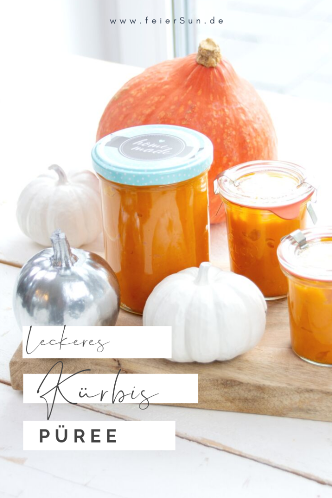 Herbstgruß aus der Küche: Schnell gemacht und vielseitig einsetzbar ist dieses Kürbispüree. Kürbismus ist Herbst im Glas. #Kürbispüree #Kürbismus #Hokkaido #feierSun #feierSunFood