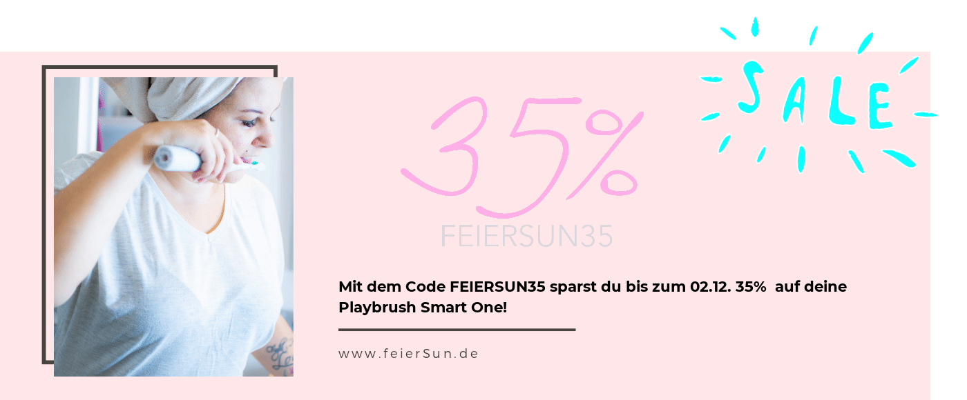 Spare spare 35% SALE ZUM BLACK FRIDAY - zur Black Week | Smart in den Tag - Innovativ in die Zukunft mit der Playbrush Smart One ist deine stylische & intelligente Schallzahnbürste und mein Zahnputz-Coach. Putze mit Playbrush, interaktiven Apps & smarten Services. Coach, Spiele, Versicherung, Bürstenkopf-Lieferungen, Pers. Feedback. Bessere Mundhygiene. Individuelles Starter-Set. Die Smart One überzeugt mit smarten Funktionen | #feierSun  #PlaybrushSmartOne #Playbrush #PlaybrushApp #zahnversicherung