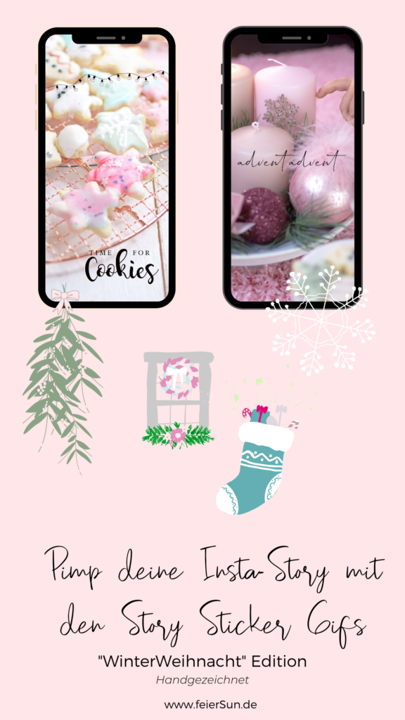 Kostenlose Instagram-Sticker-Gifs zum Thema WinterWeihnacht für dein Instagram-Story. Mach deine eigenen Storys in diesem Winter und versüße sie mit den Story-Stickern von mir. Handgezeichnete Insta-Story-Gifs. 
Lichterketten, Rahmen, Schneeflocken, Schriftzüge, Kekse, ein Mistelzweig inkl. Schneemann und Geschenke sowie andere schöne Winter-Weihnachts-Desings von mir HANDGEZEICHNET exklusiv für dich. 
Lichterketten, Rahmen, Schneeflocken, Schriftzüge, Kekse, ein Mistelzweig inkl. Schneemann und Geschenke sowie andere schöne Winter-Weihnachts-Desings von mir HANDGEZEICHNET exklusiv für dich. 

#feierSun #giveaway #storysticker #gifs #feierSunFreebie #feierSuNDesign