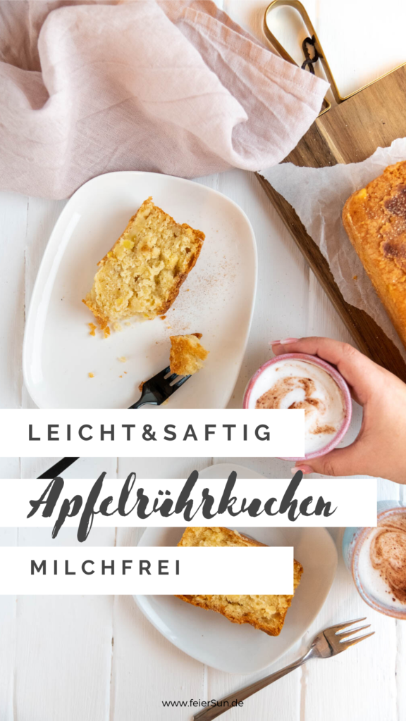 Dieser Apfelrührkuchen ist leicht und saftig und super lecker. Er ist der perfekte Kuchen, nicht nur für Sonntags und du hast bestimmt alle Zutaten für dieses Rezept im Haus. #feierSun #Apfelrührkuchen #Rührkuchen #apfelkuchen