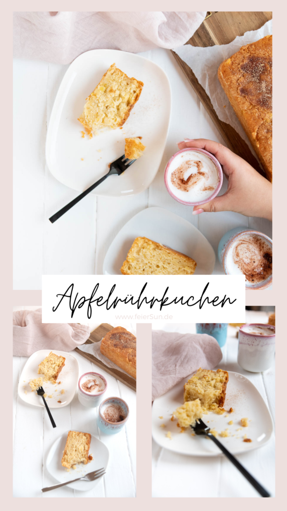 Ich liebe Rezepte die immer funktionieren und der ApfelRührkuchen ist so eines. Super einfach, du hast alles dafür im Haus und garantiert schnell weggefuttert. #feierSun #Apfelrührkuchen #Rührkuchen #apfelkuchen