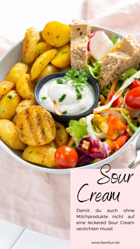 Damit du auch ohne Milchprodukte nicht auf die leckerste Sour Creme verzichten musst, hab ich hier das perfekte Rezept für dich!